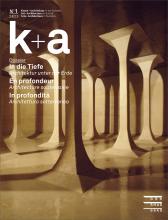 Cover «k+a 2023.1 : In die Tiefe | En profondeur | In profondità»